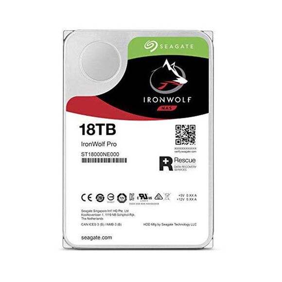 Seagate (ST18000NE000) IronWolf Pro 18TB HDD - 7200 RPM, SATA (1803) - Picture 1 of 5